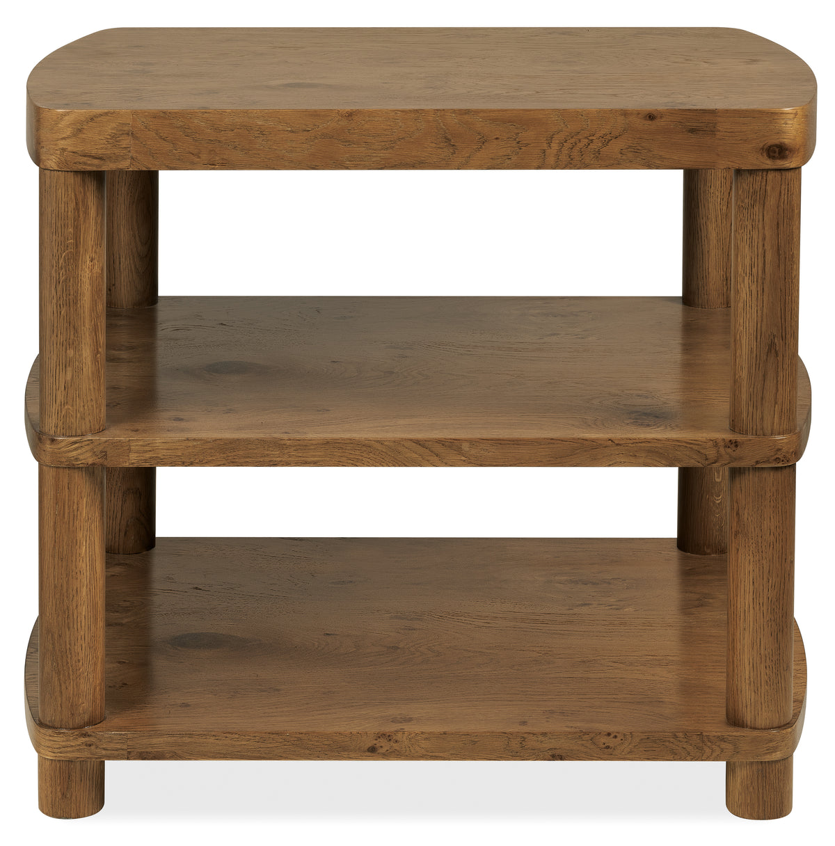 a wood shelf with shelves