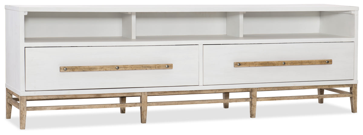 a white dresser with two drawers