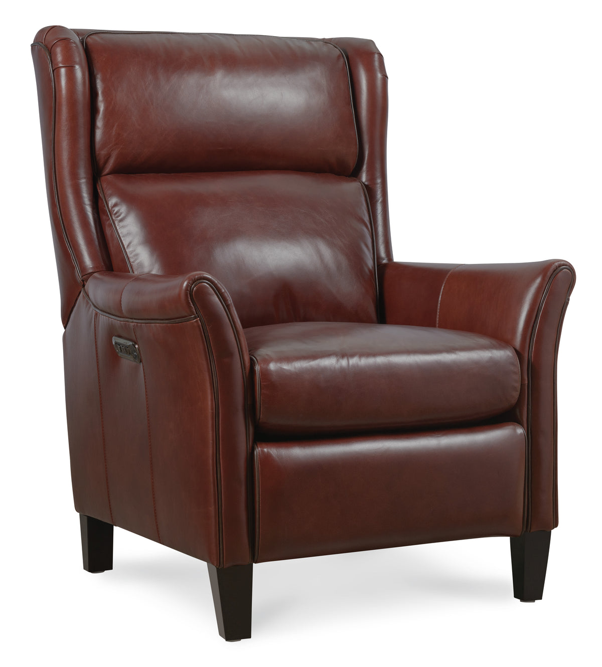 a leather chair with a white background