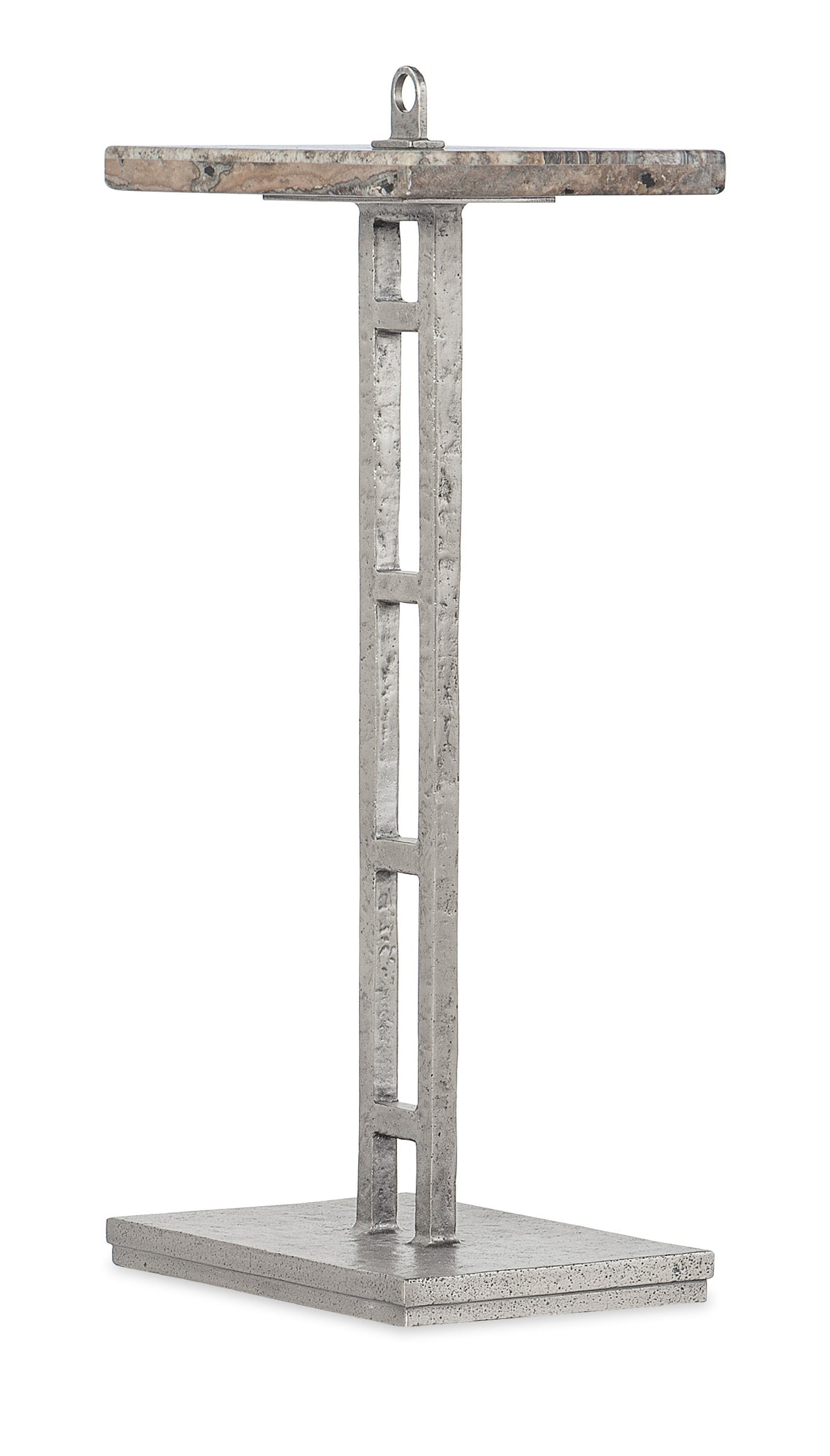 a tall concrete pillar with a white background