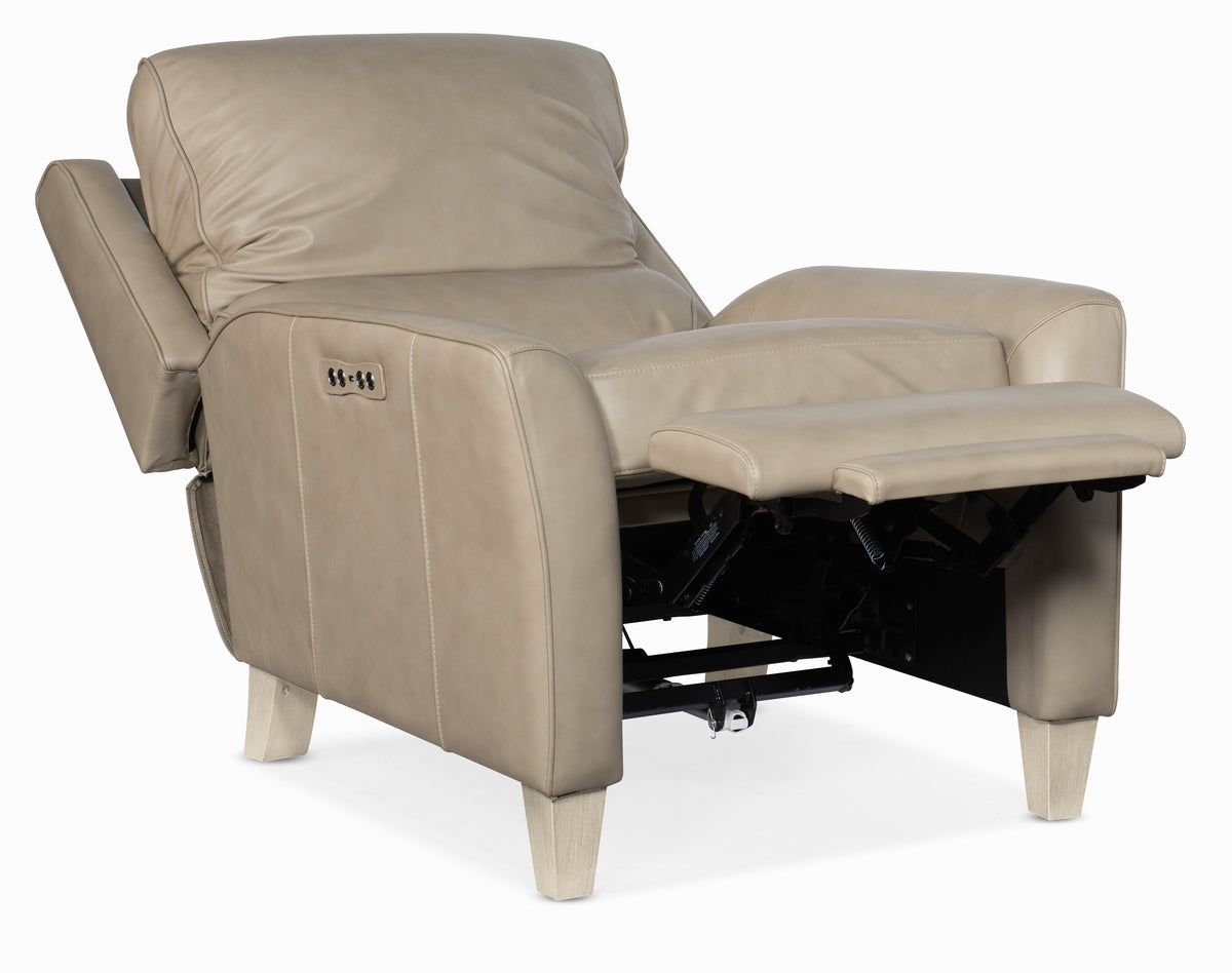 a recliner with armrests