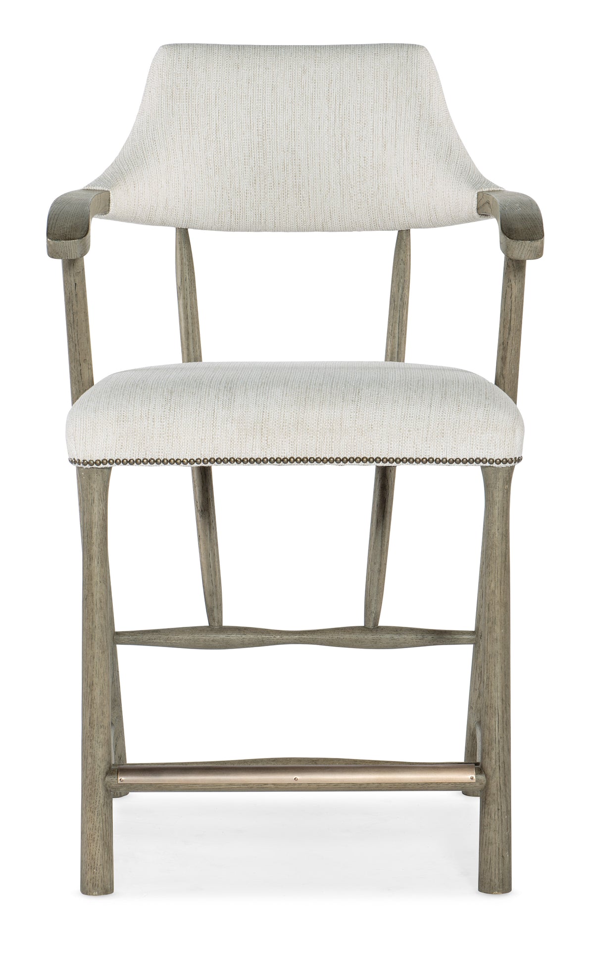 a chair with a white cushion