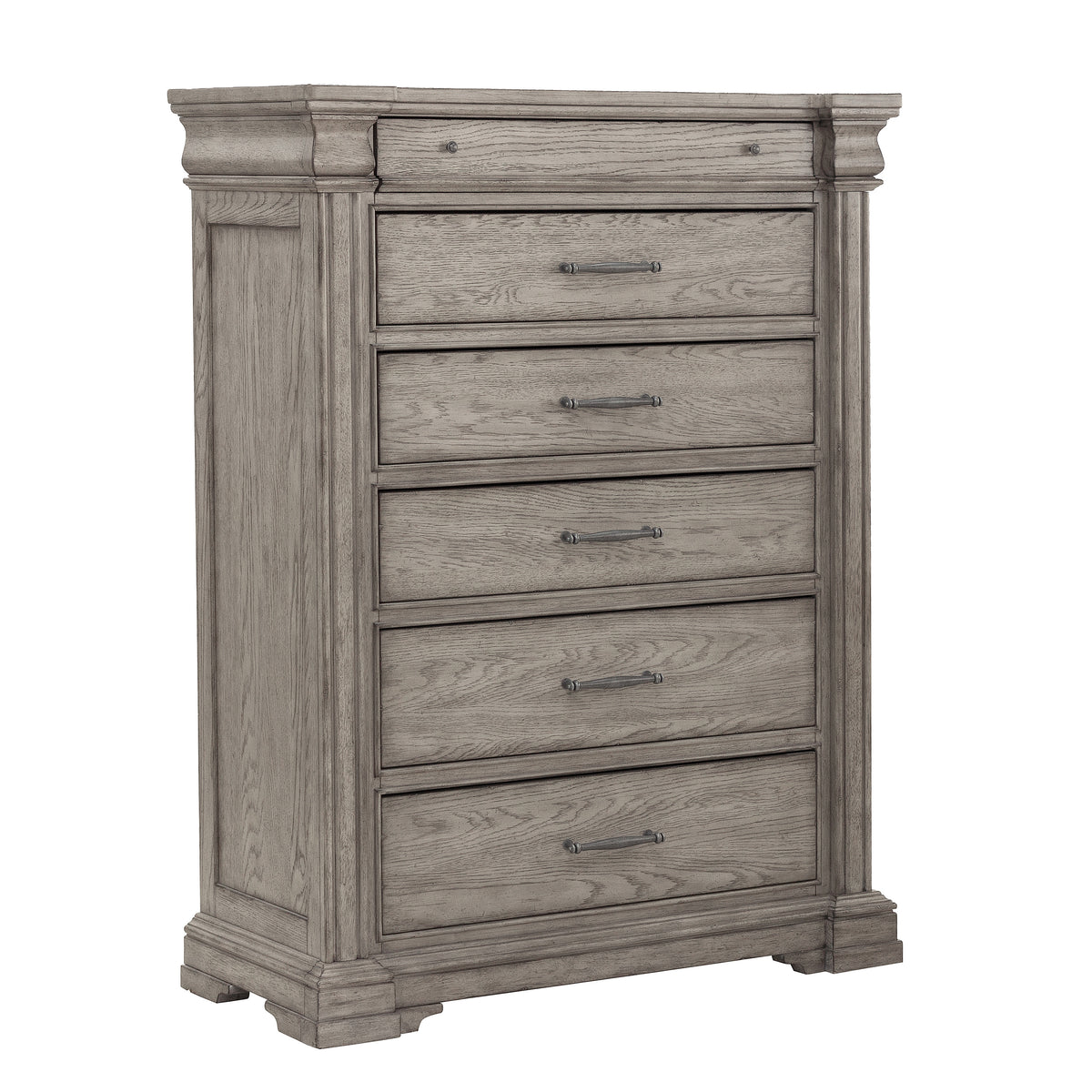 a wooden chest of drawers