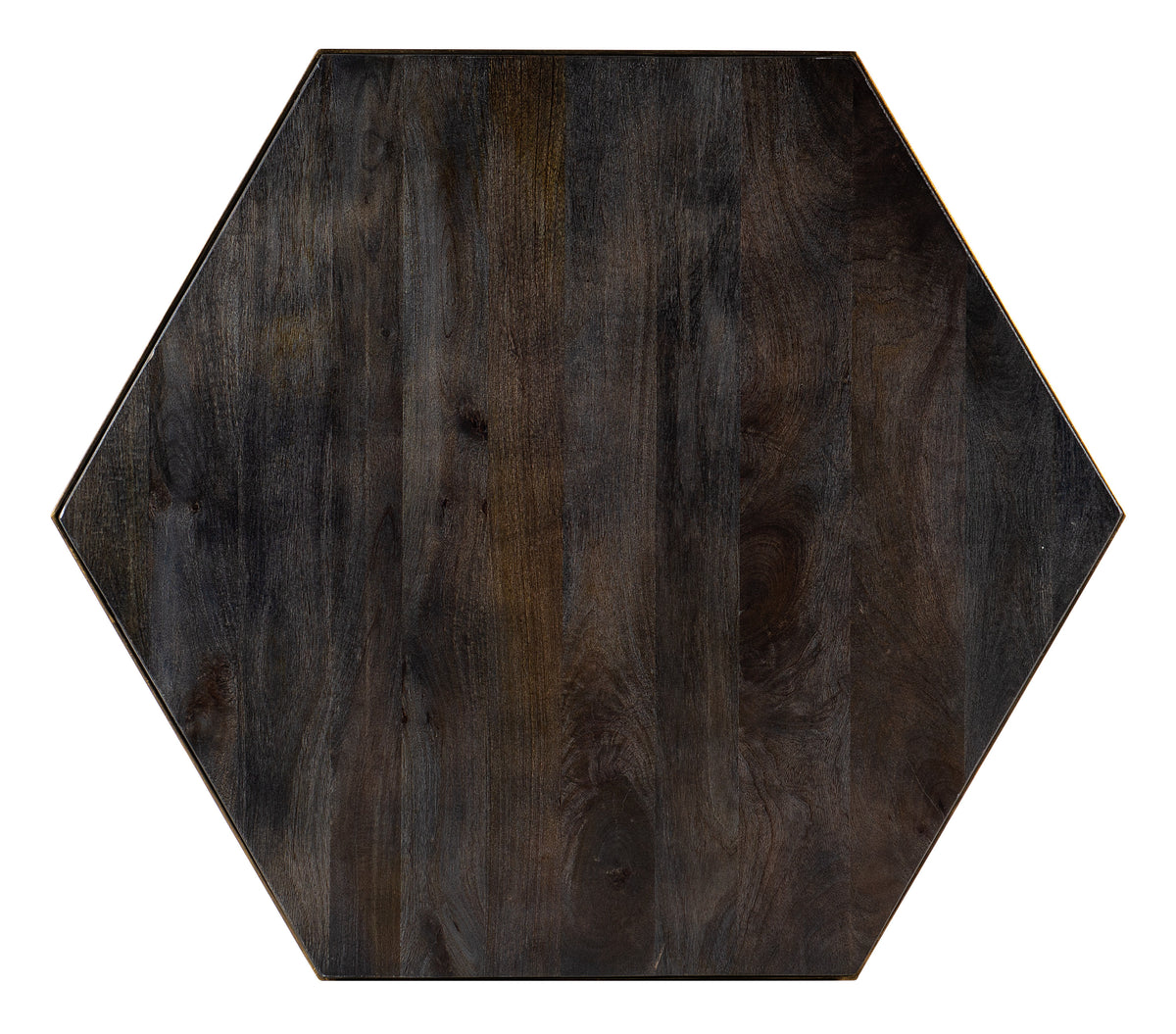 a hexagon shaped wood surface