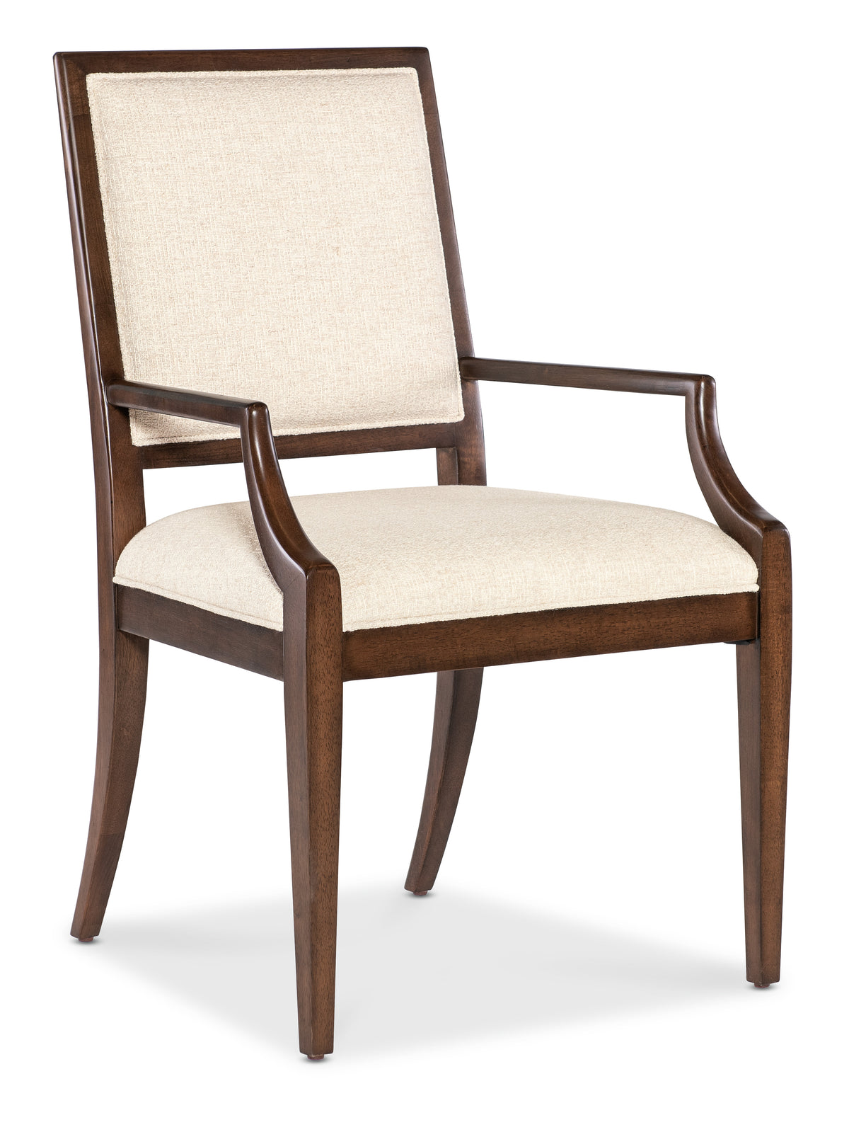 a chair with a white cushion