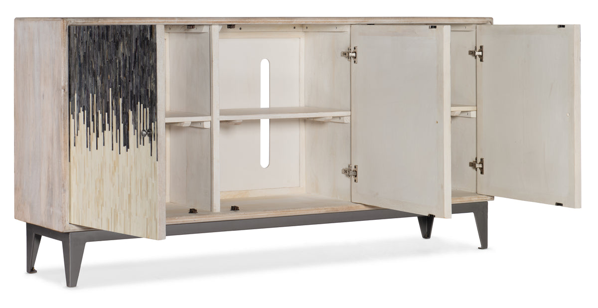 a white and black cabinet
