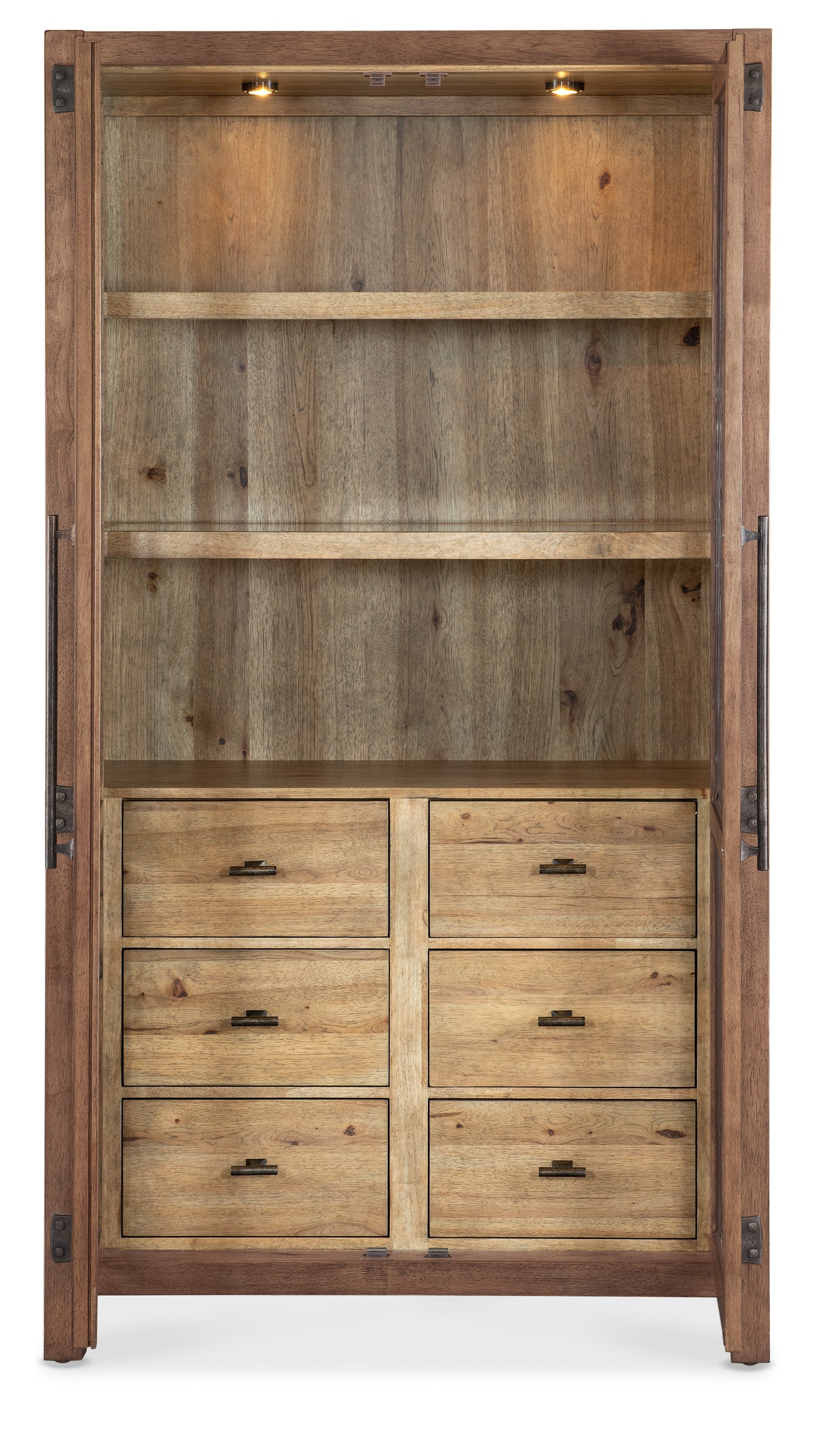 a wooden cabinet with drawers