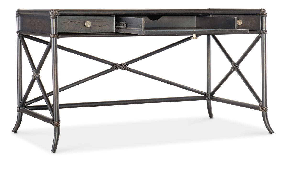 a black table with a drawer