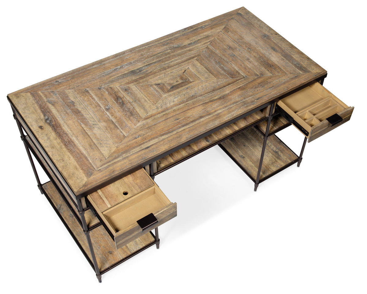 a desk with a drawer