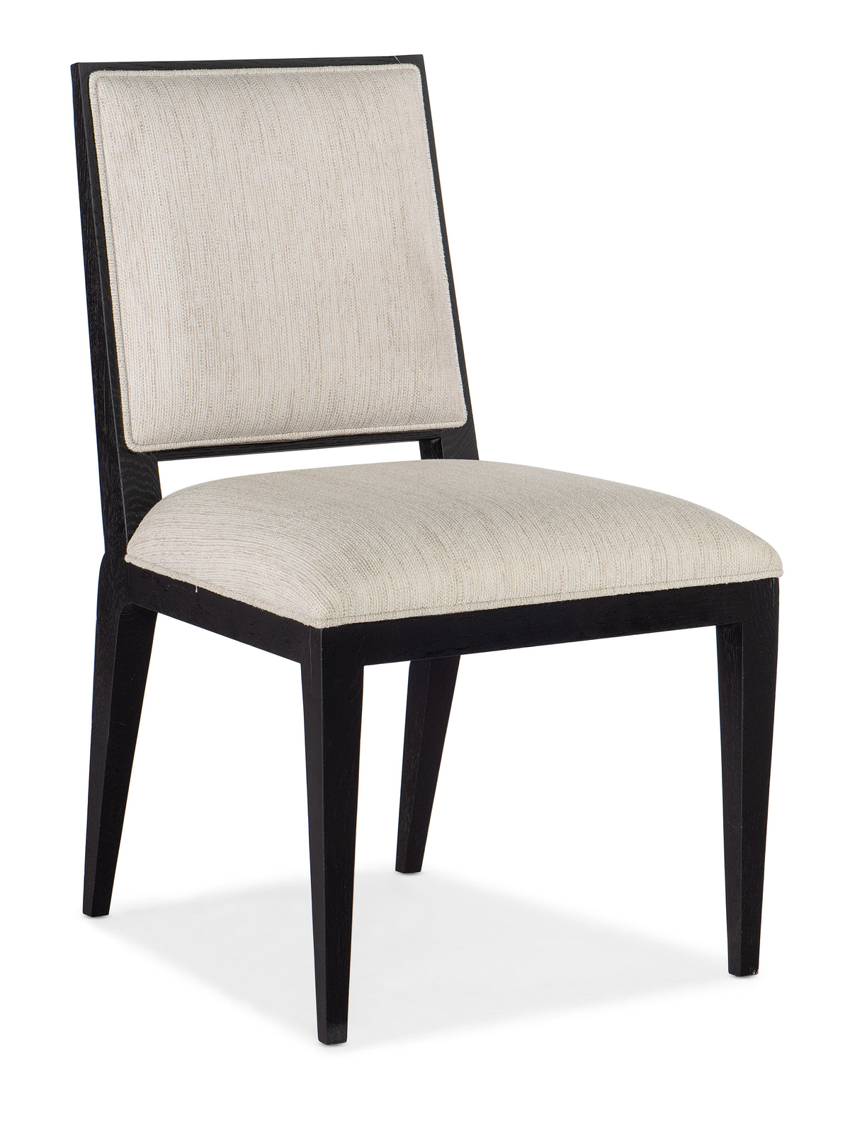 a chair with a white cushion