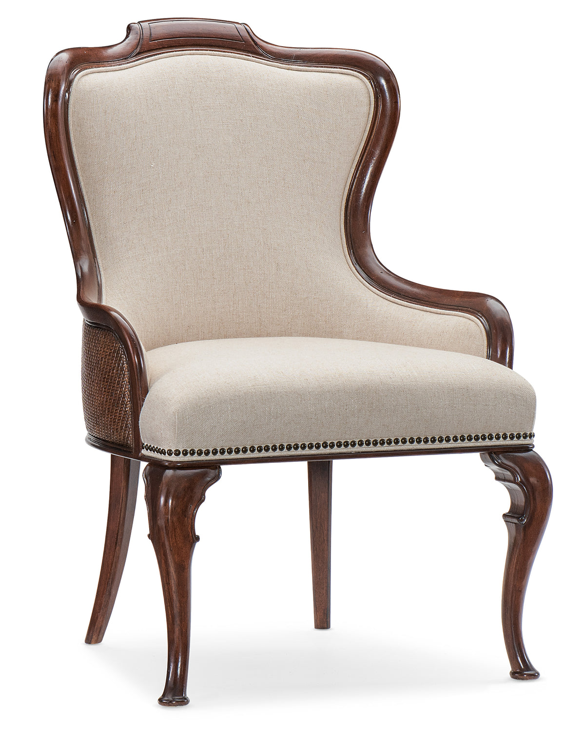 a white and brown chair