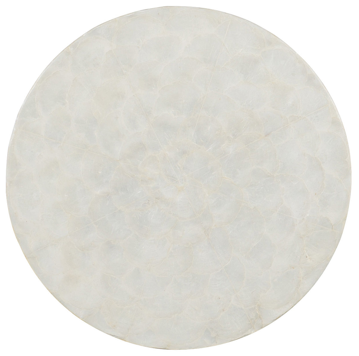 a white circular object with a white background