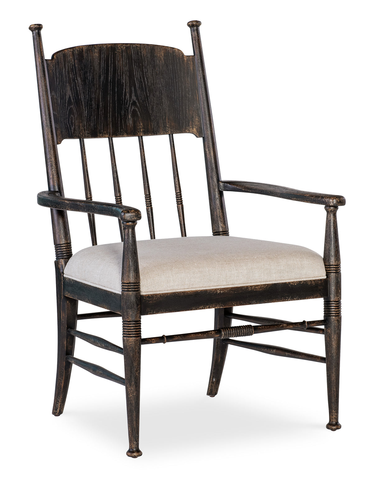 a wooden chair with a cushion