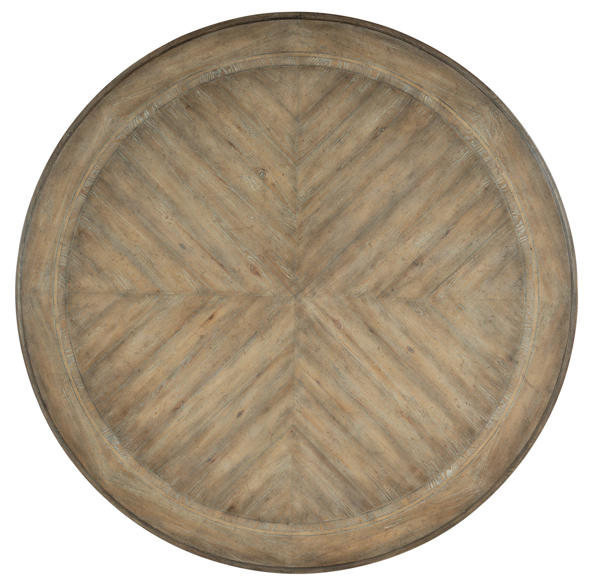 a circular wood surface with a cross pattern